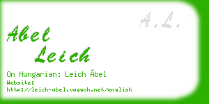abel leich business card